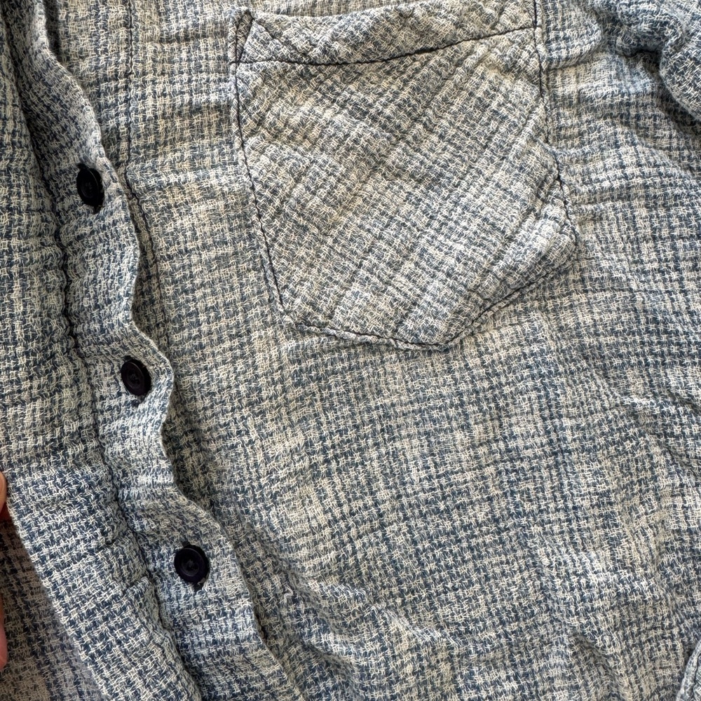 Cloth & Stone Textured Blue Shirt - 100% Cotton - Picture 3 of 6
